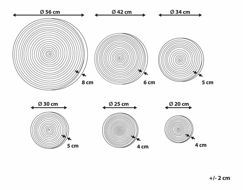 Set de 6 decorațiuni de perete Namza (multicolor)