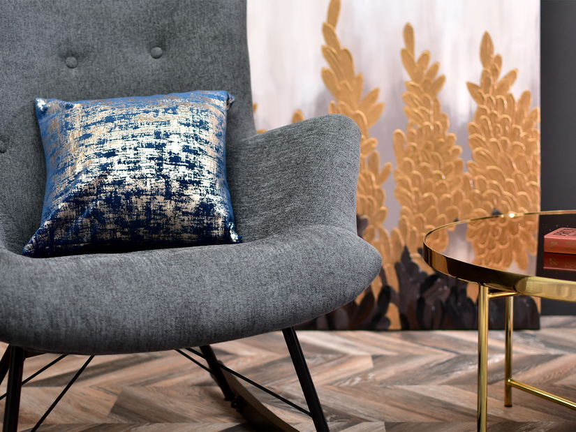 Relaxačné kreslo Laurentino (grafitová + čierna)