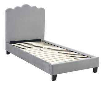 Jednolôžková posteľ 90 cm Catar 90 (sivá) (s roštom)