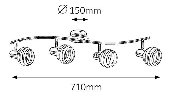 Bodové svietidlo Aurel Lilac 6368 (chrómová + fialová)