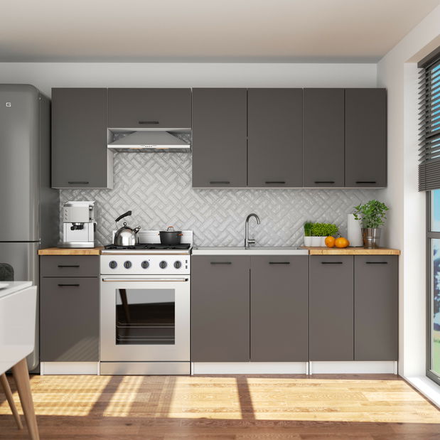 Dulap de bucătărie superior Organo W1 30 (alb + grafit)