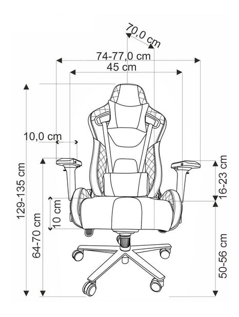 Gamer szék Churoz (fekete) 