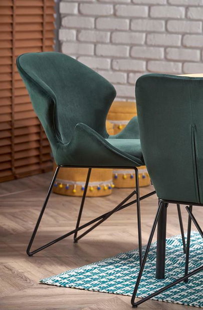 Étkezőasztal Inarus (természetes tölgy + fekete) (4-8 fő részére)