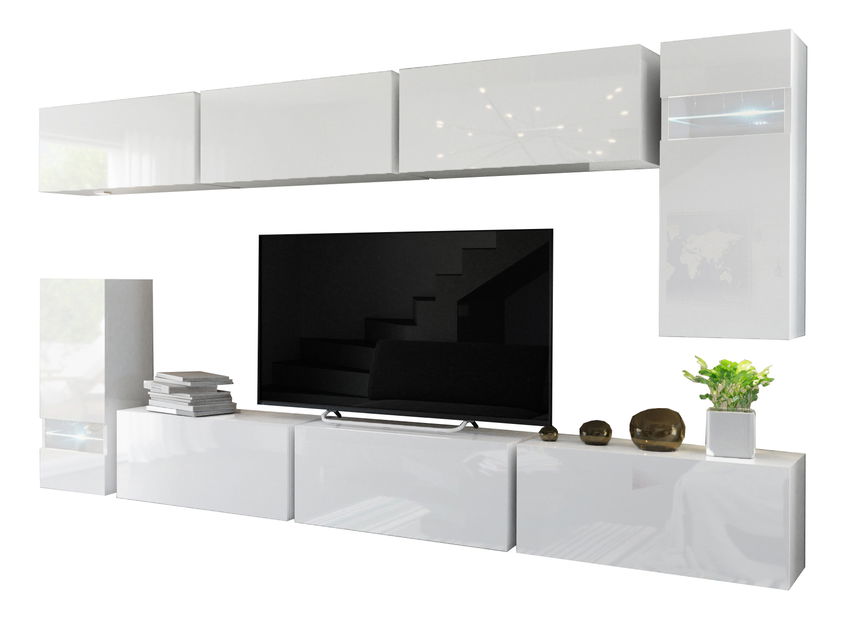 Mobilier living Marmara (alb + alb lucios) *lichidare de stoc