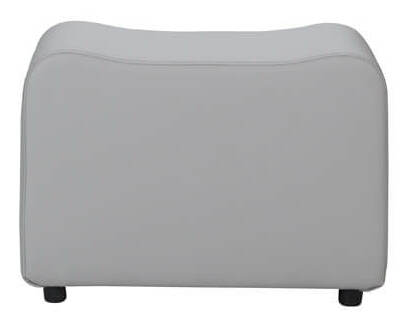 Canapea trei locuri Wendell (gri) (cu taburete)