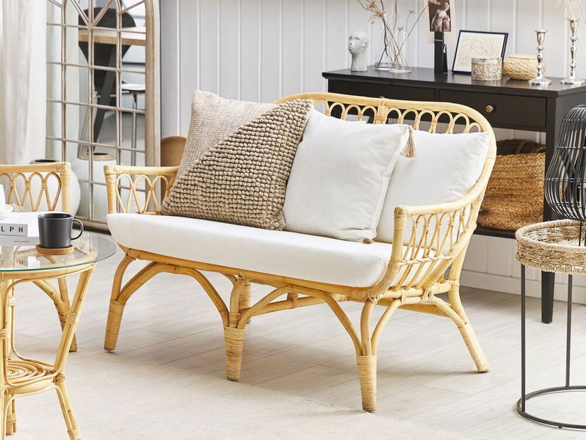 Set mobilier de grădină Sanford (alb crem) (pentru 4 persoane)