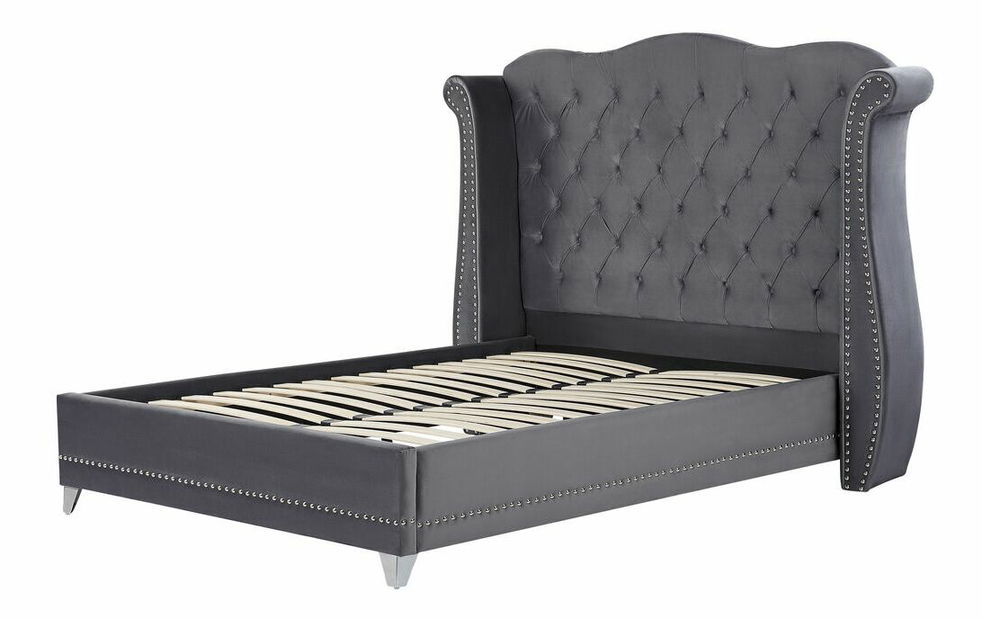 Franciaágy 160 cm ATREY (poliészter) (szürke)