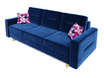 Sofa na razvlačenje Bergenia (tamnoplava) (s jastucima)