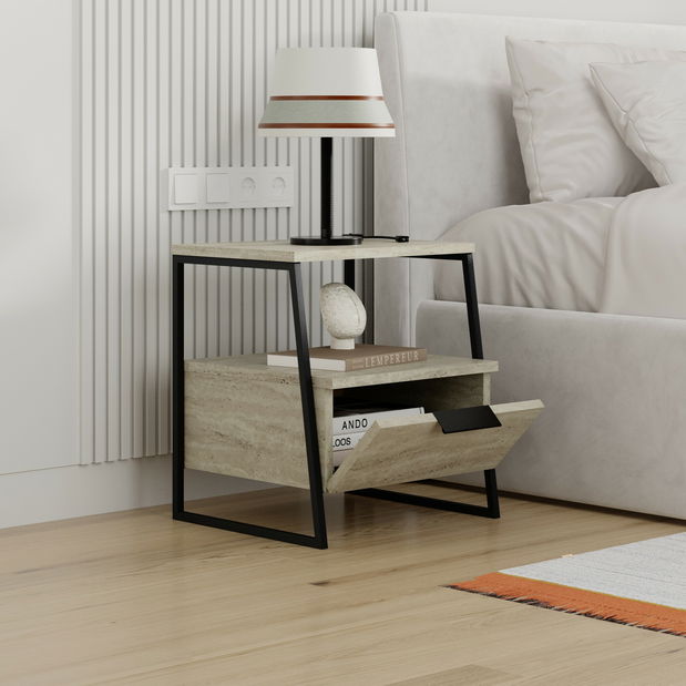 Nočný stolík Pali (travertín)