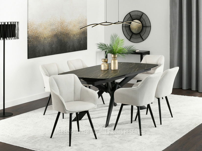 Scaun Bonita (crem + auriu)