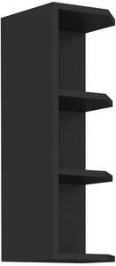 Raft superior de bucătărie Manana 30 G 72 ZAK (Cadru: negru mat + front: nuc okapi)