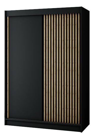 Dulap de haine 150 cm Ladonna (negru mat)