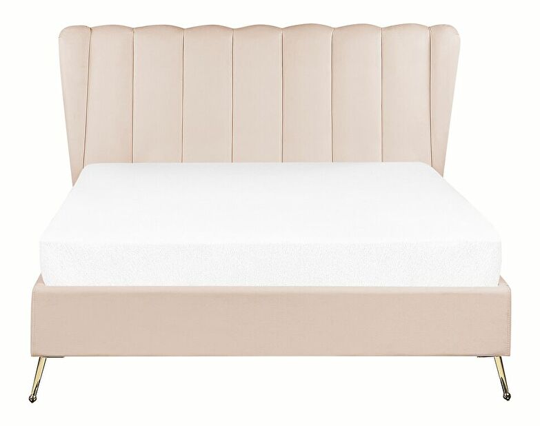 Bračni krevet 140 cm Mirabell (bež) (s podnicom) (s USB portom)