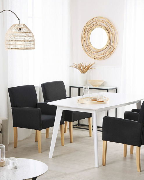 Jedálenská stolička ROCKY (textil) (čierna)