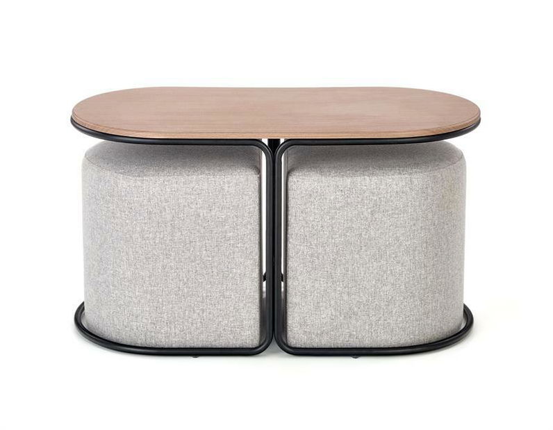 Stolić za kavu Parthenia (furnir + crna)