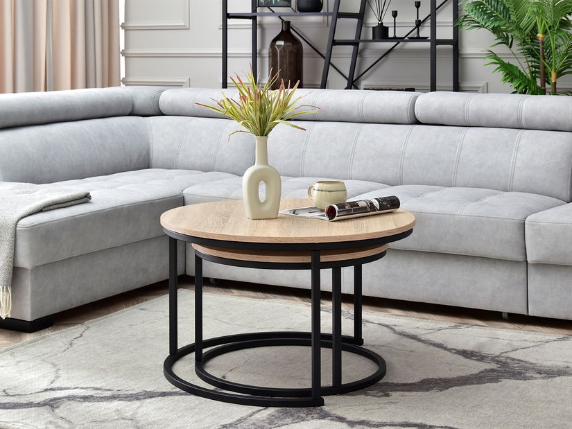 Set 2 măsuțe cafea Novedosa (negru)