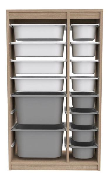 Organizator jucării Dremonka 6 (Stejar sonoma + alb + Gri)