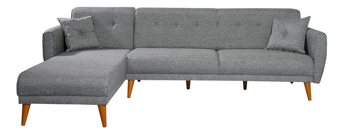 Rohová sedacia súprava Alhambra (L) (Tmavá sivá)