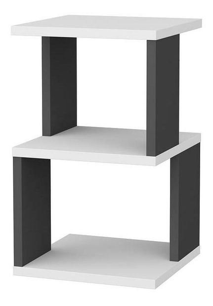 Noćni stolić Caramello (bijela + antracit)