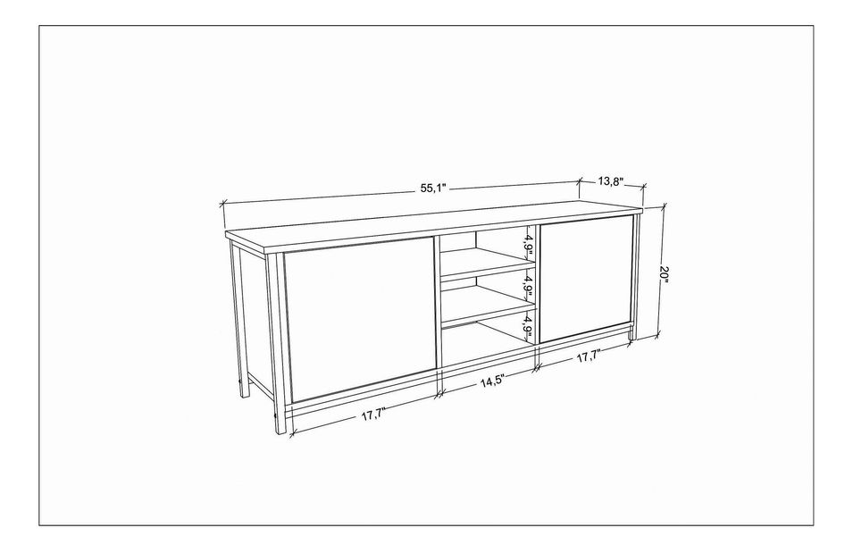 TV stolić Otosello (crna + antracit)