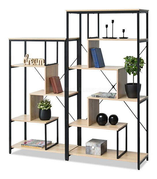 Raft Harp Ab (stejar + negru)