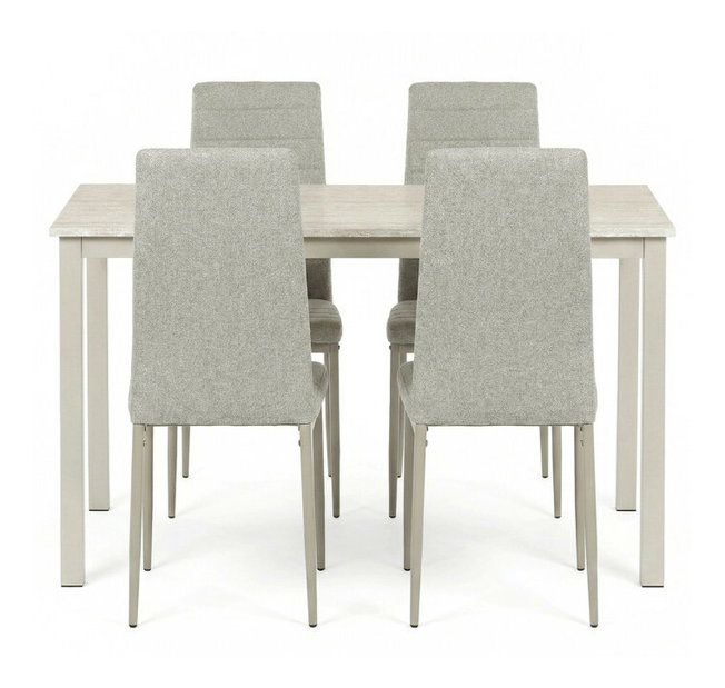 Jedálenský set so 4 stoličkami Asem (krémová)