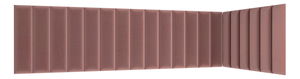 Set 20 panouri tapițate Quadra 210x90x60 cm (Roz)