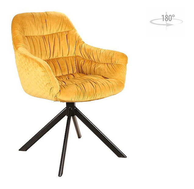 Jedálenská stolička Ami (žltá + čierna)