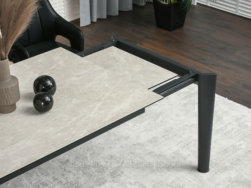 Jedálenský stôl Tornado (krémová + čierna)