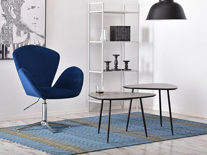 Dohányzóasztal Rossi Zest Xl (beton + fekete)