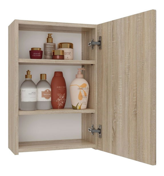 Dulap de baie suspendat Perdieron 3 (stejar sonoma) (cu oglindă)