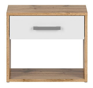 Noćni stolić Matos KOM1S (Hrast wotan + bijela)