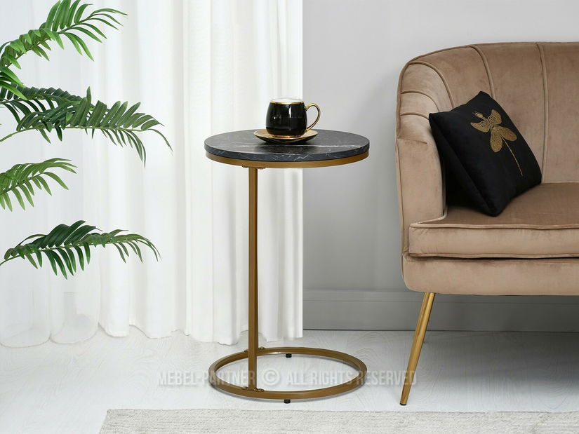 Dohányzóasztal Corden (fekete márvány + arany)