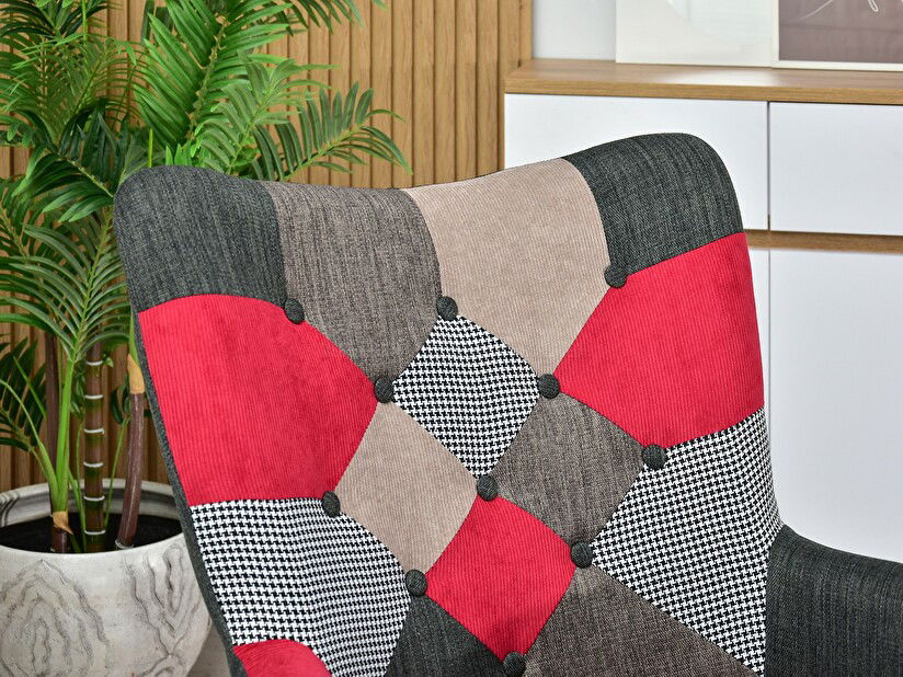 Fotel Nutri (patchwork + fekete)