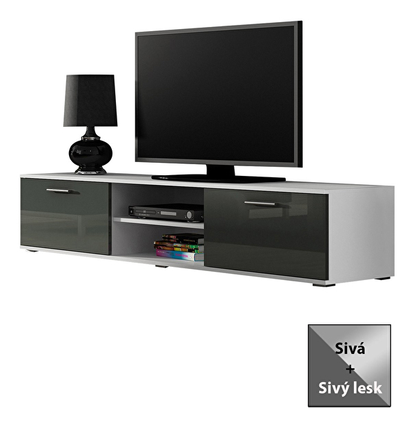 TV stolík Boho 180 B3 (sivá + sivý lesk) *výpredaj