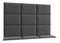Set 12 panouri tapițate Quadra 180x120 cm (gri închis)