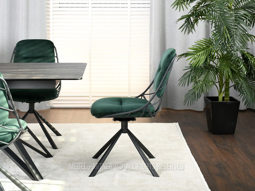 Stolička Brooklyn (zelená + čierna)