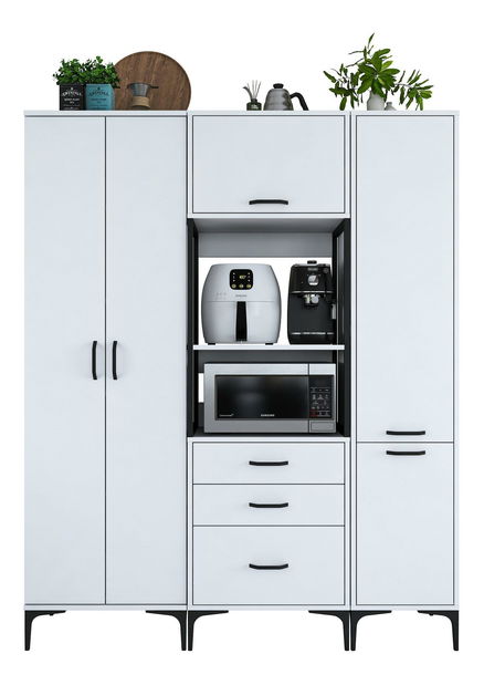 Dulap cu rafturi Jenaretta 144 (alb)