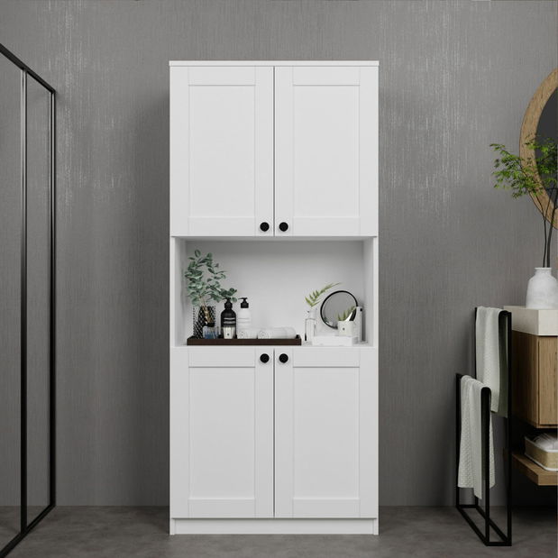 Policová skriňa Luca (biela)