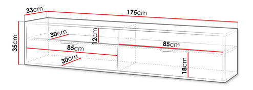 TV stolić/ormarić Saudies 175 (bijela)