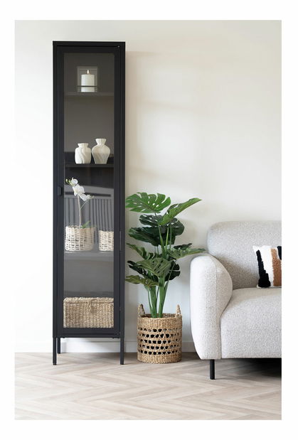 Vitrină îngustă Brisbane Bisalia 6 (negru)