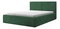 Franciaágy 180 cm Fatime (ágyráccsal) (tárolóhellyel) (sötétzöld + fekete)
