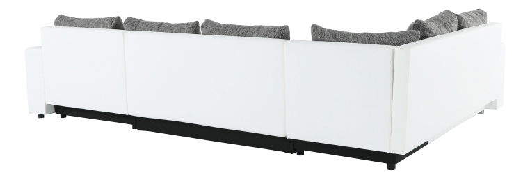 Colțar în formă de U Sergio Alb + Gri (D)