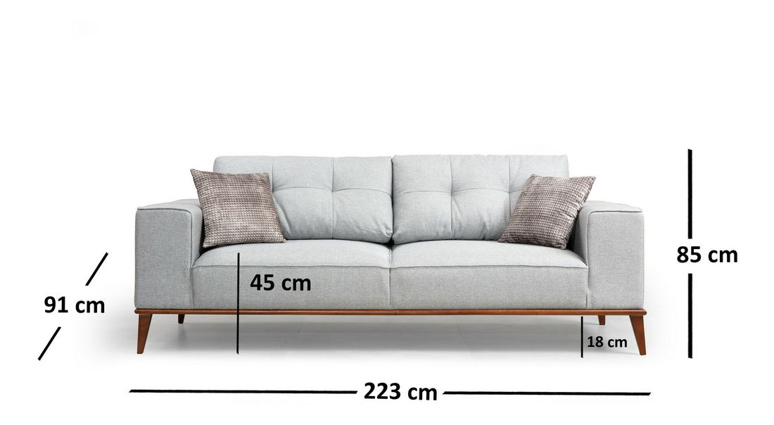 Háromszemélyes kanapé Mountain 3 (szürke)