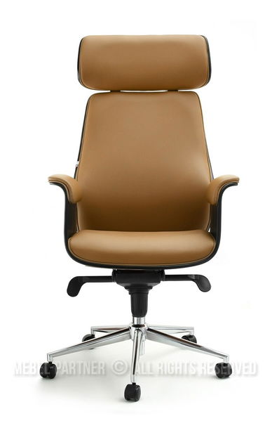 Kreslo Lionel (karamelová + chrómová)