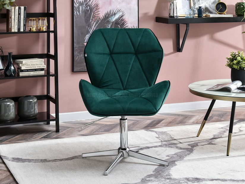 Fotoliu Velma S (verde + crom)