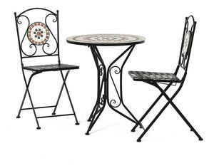 Set mobilier de grădină Unomassa (negru) (pentru 2 persoane)