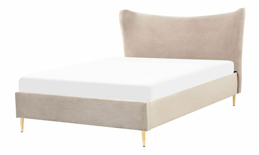 Franciaágy 140 cm Chaza (szürkésbézs) 