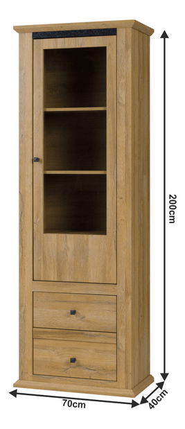 Vitrină Leoras MZ4 (stejar grand)