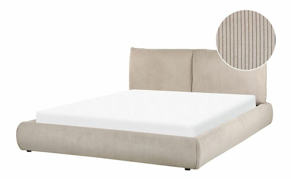 Franciaágy 160 cm Vetiver (szürkésbézs) (ágyráccsal)